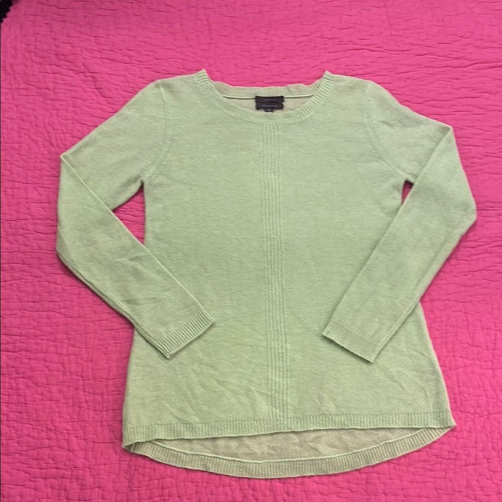 Saffron 100% cashmere Green Sweater, M